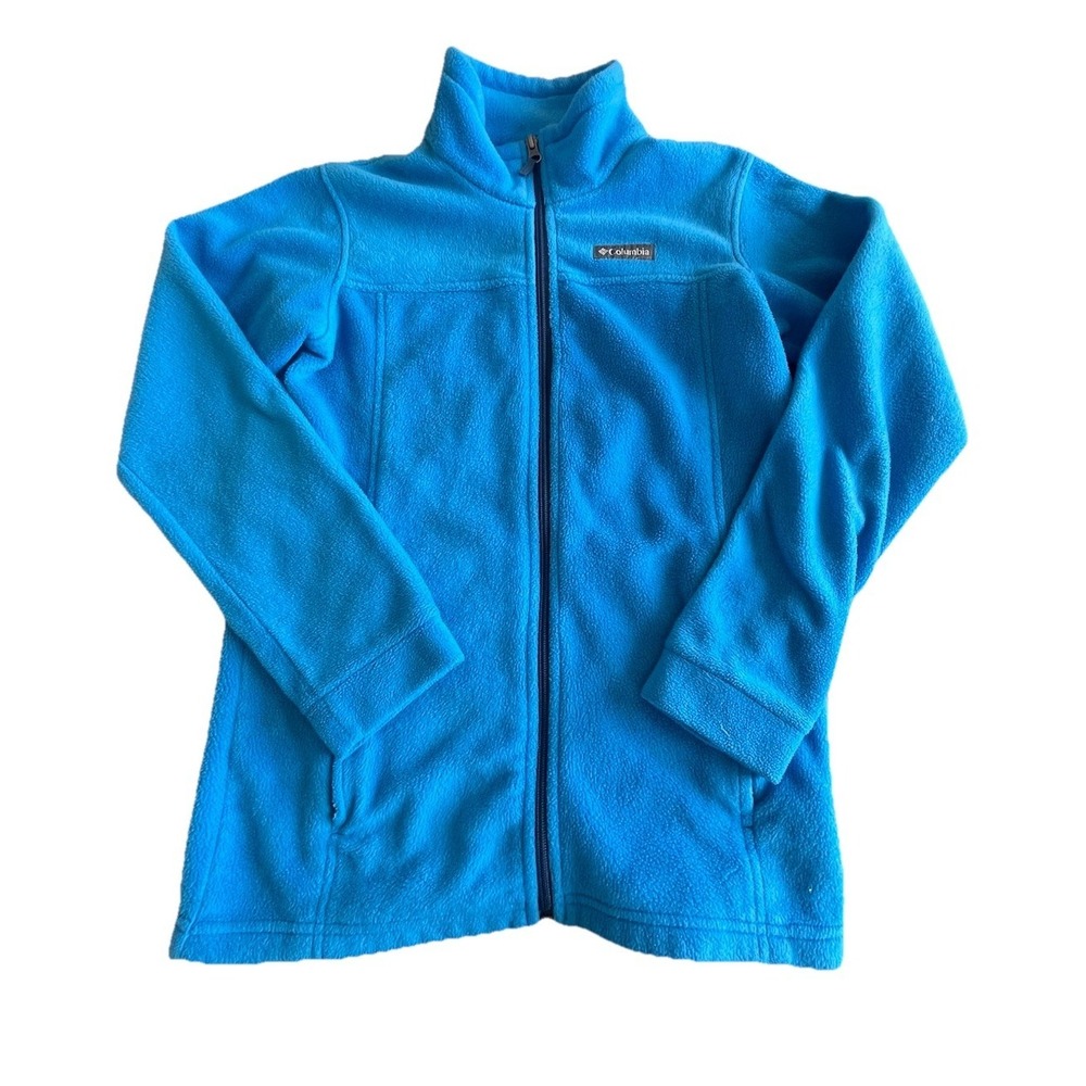 Columbia Women's Blue Full-Zip Jacket w/ Pockets Mid-Length Size‎ L